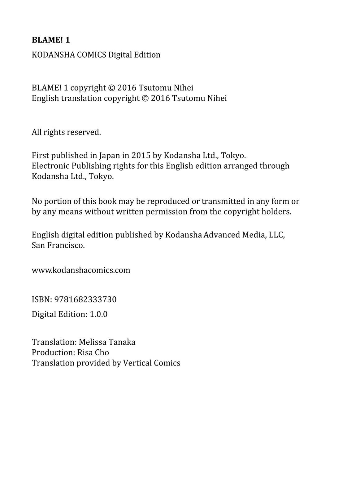 Read Blame! EN Manga Online