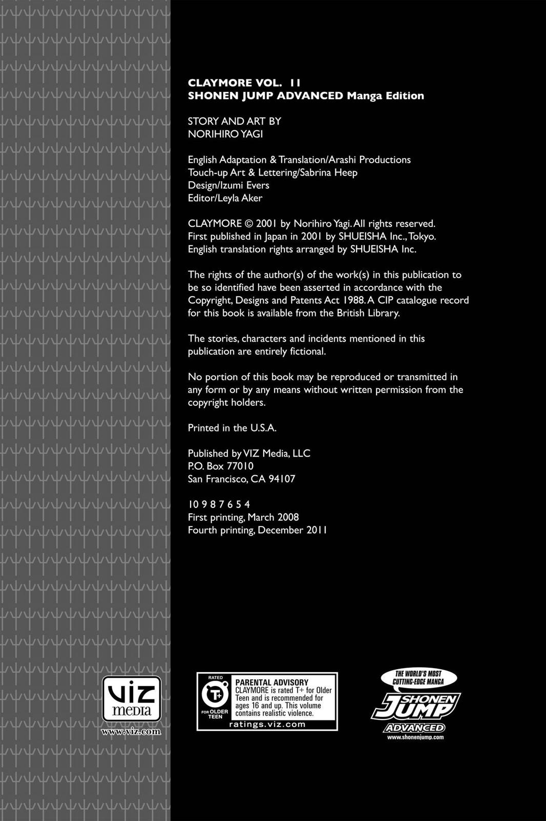 Read Claymore EN Manga Online