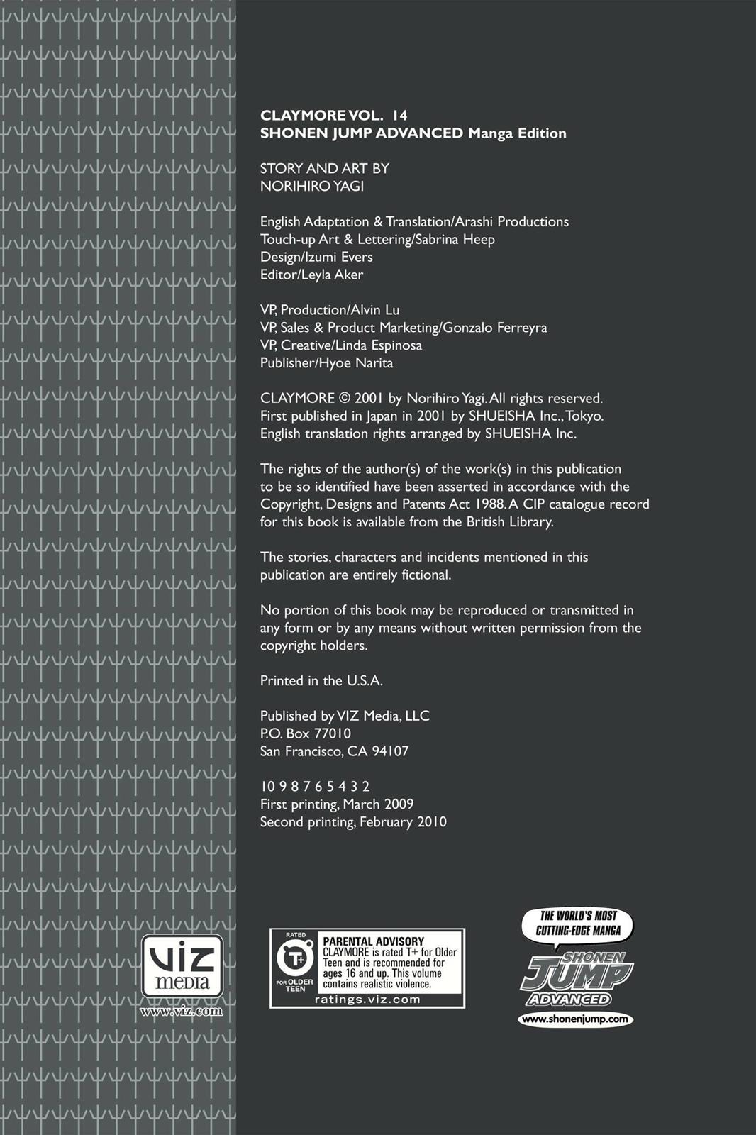 Read Claymore EN Manga Online