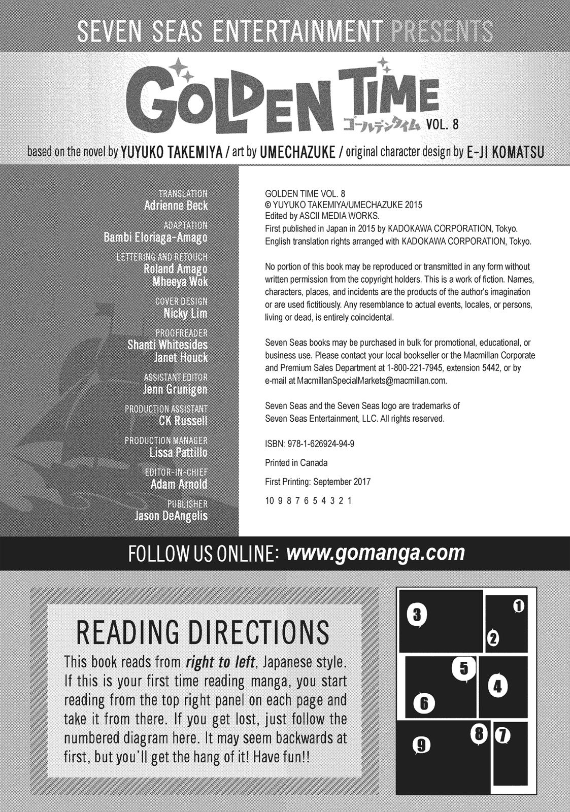 Read Golden Time EN Manga Online