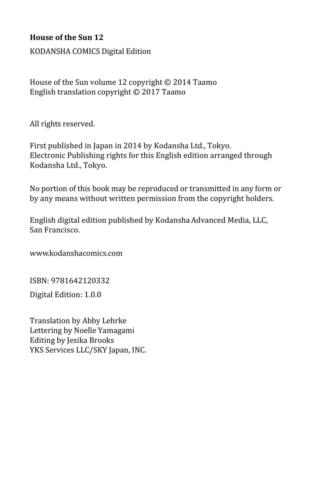 Read House of the Sun EN Manga Online
