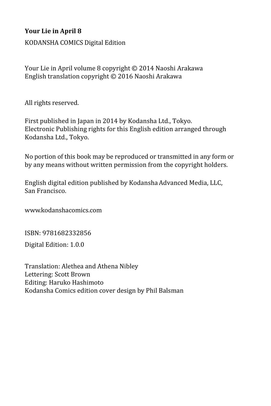 Read Your Lie in April EN Manga Online