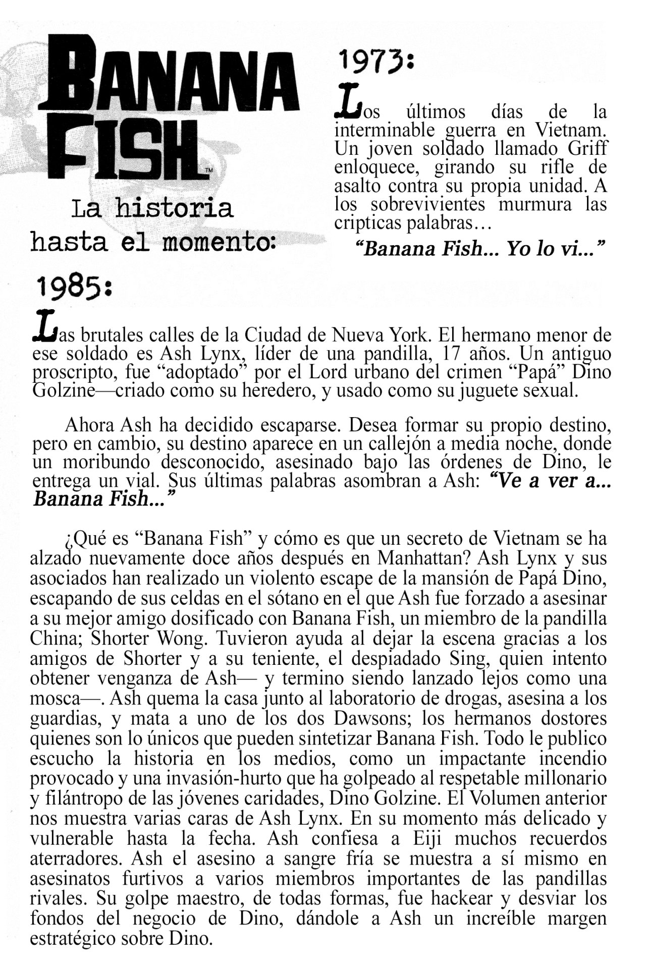 Read Banana Fish ES Manga Online