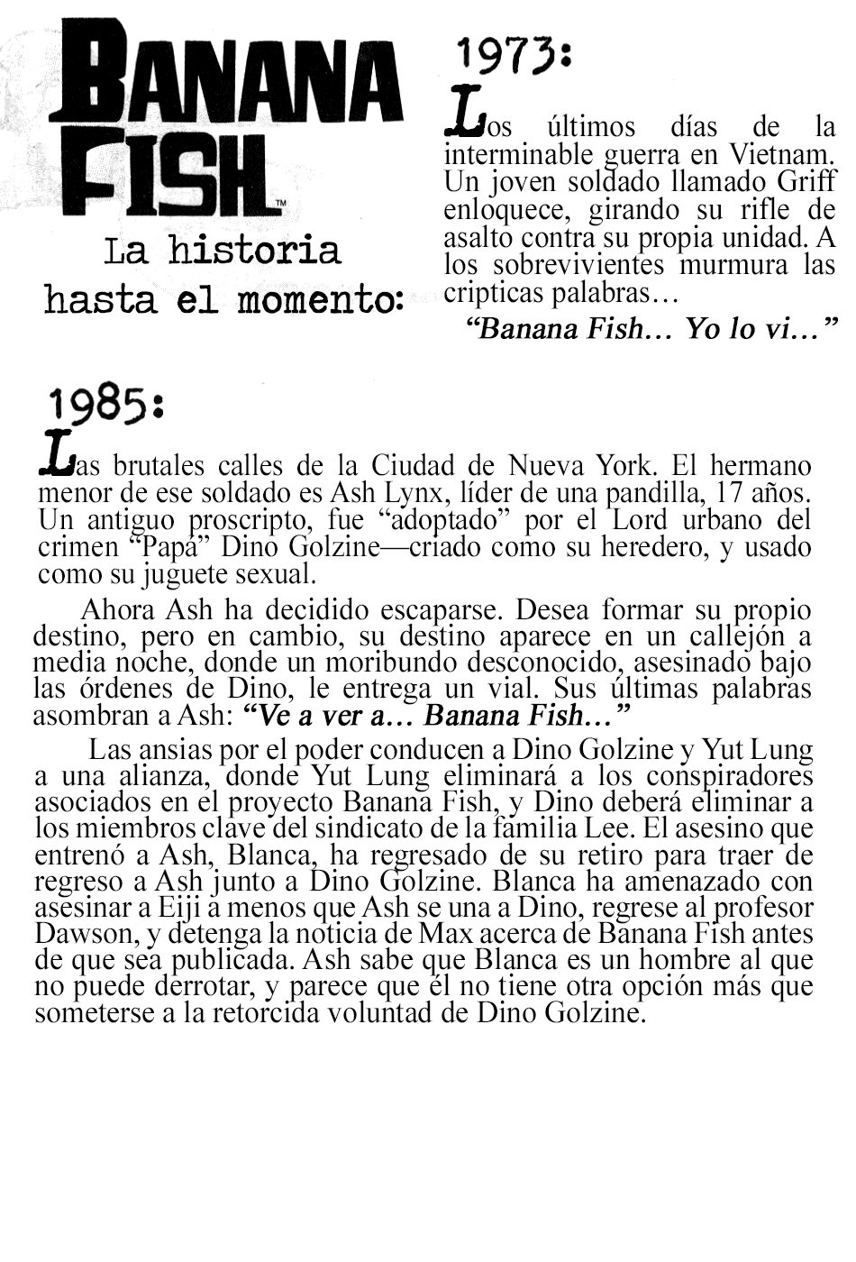 Read Banana Fish ES Manga Online